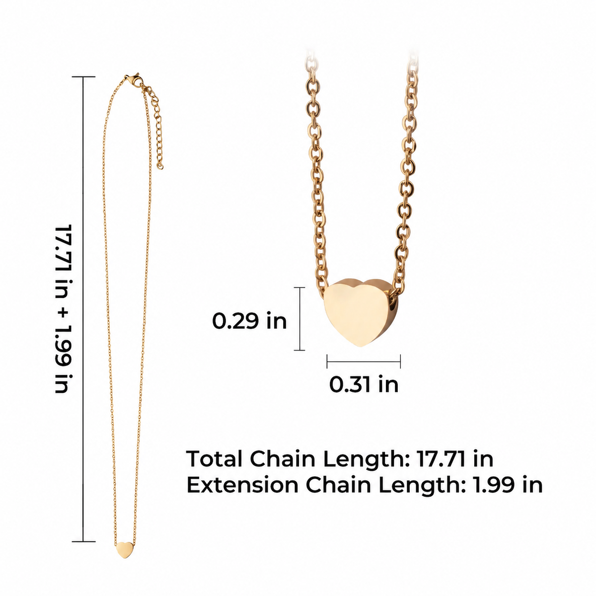 Gold Heart Necklace