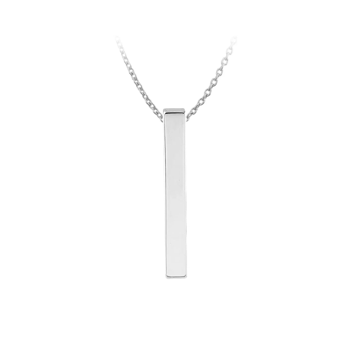 Silver Vertical Bar Necklace