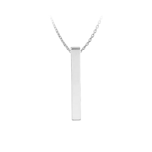 Silver Vertical Bar Necklace